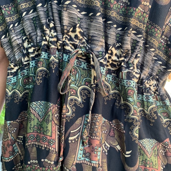 ❗️SOLD❗️Vintage Dress / Kimono ethnic print - Picture 8 of 9